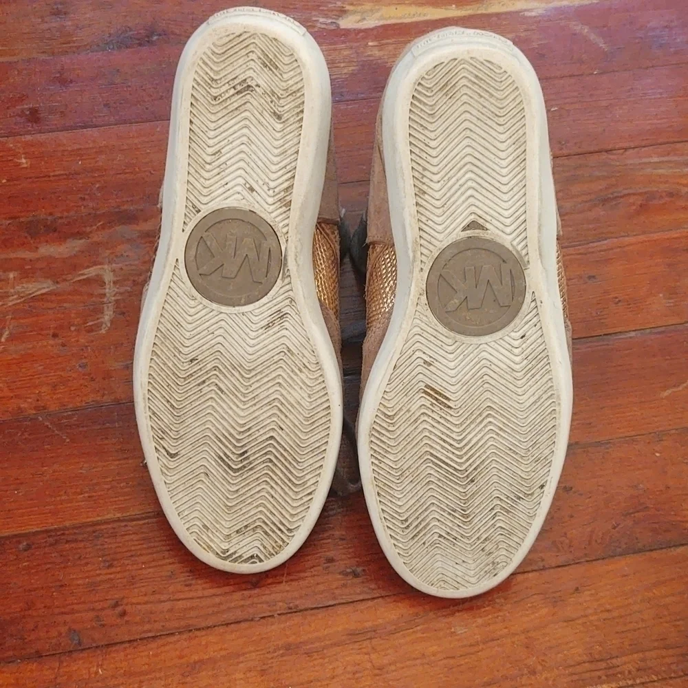 Michael Kors Nikko Wedge High Top Suede Sneakers Sz 8.5 - Picture 9 of 9